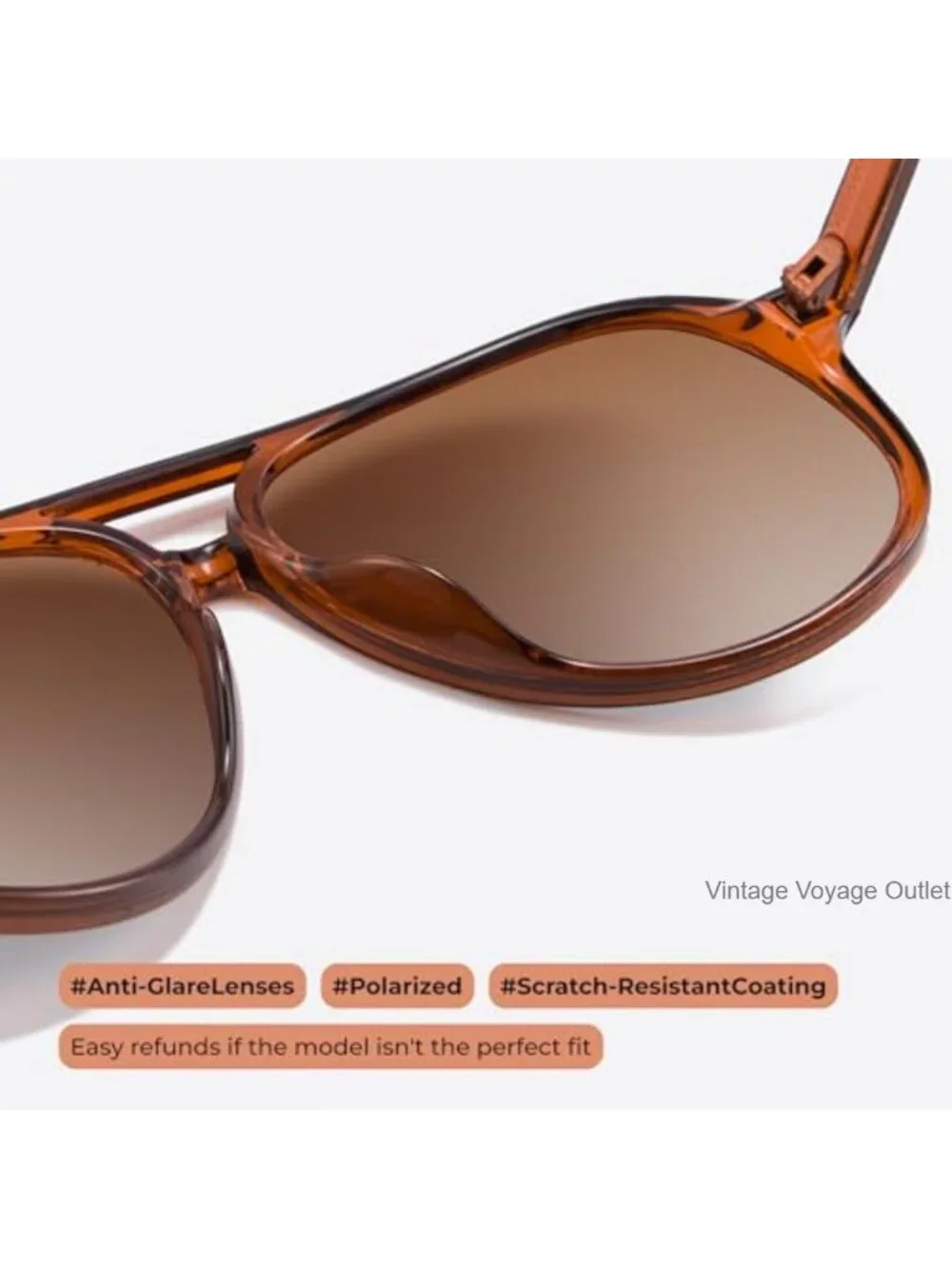 Polarized Aviator Sunglasses Retro UV400 Oversized Unisex